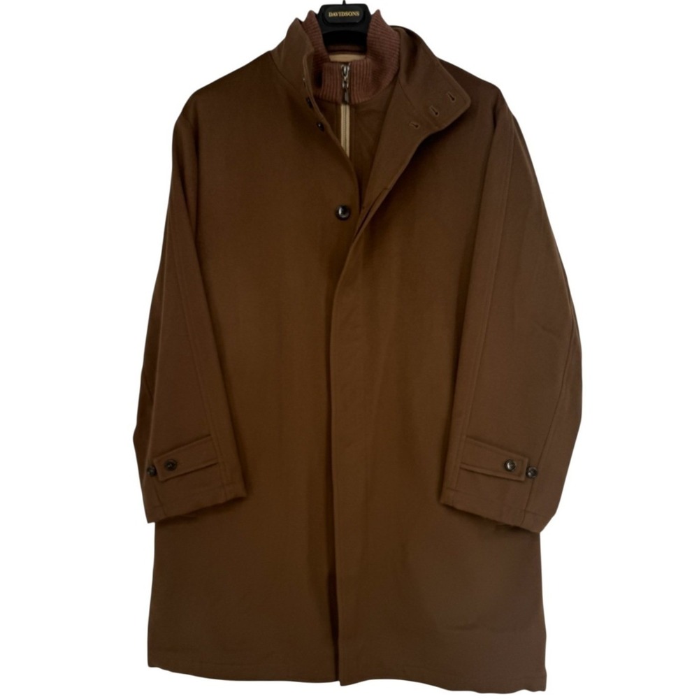 Chocolate Brown Peter Millar x Loro Piana Collaboration Storm Coat-EUC MENS